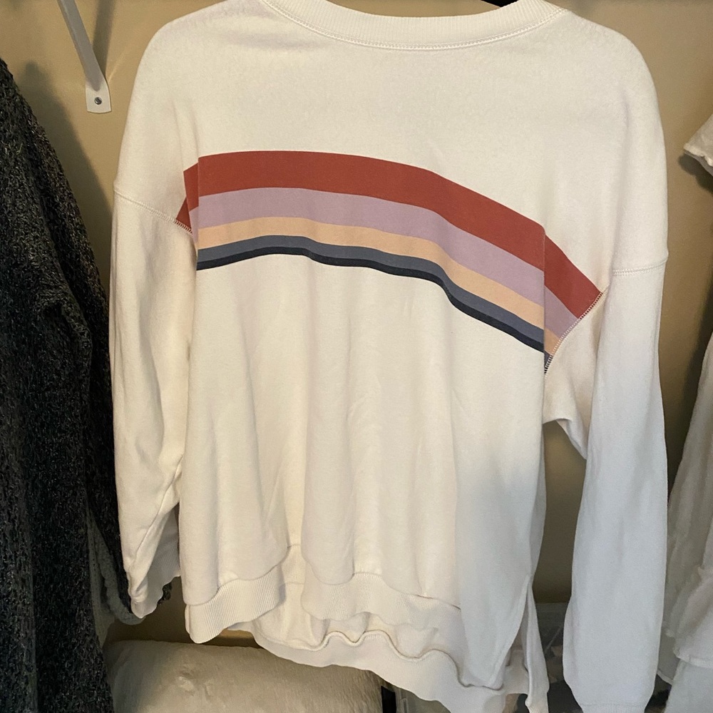Striped crew neck sweatshirt